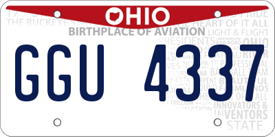 OH license plate GGU4337