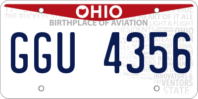 OH license plate GGU4356