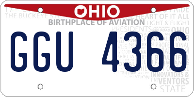 OH license plate GGU4366