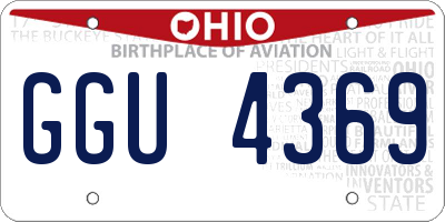 OH license plate GGU4369