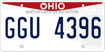 OH license plate GGU4396