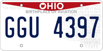 OH license plate GGU4397