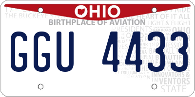 OH license plate GGU4433