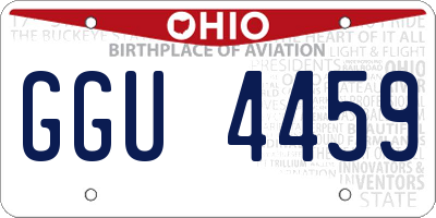 OH license plate GGU4459