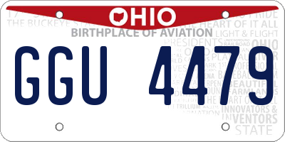 OH license plate GGU4479