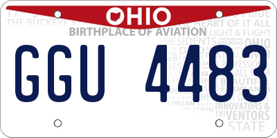 OH license plate GGU4483