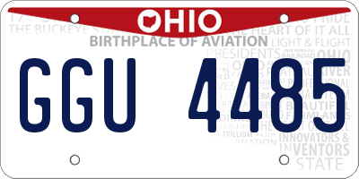 OH license plate GGU4485