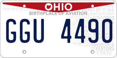 OH license plate GGU4490