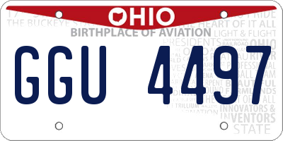 OH license plate GGU4497