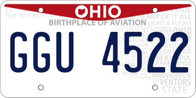 OH license plate GGU4522