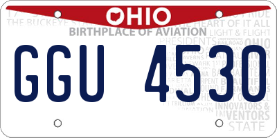 OH license plate GGU4530