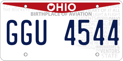 OH license plate GGU4544