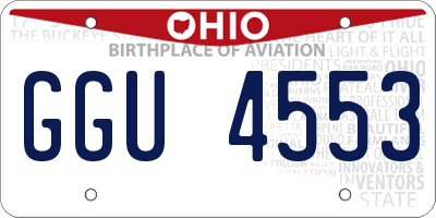 OH license plate GGU4553