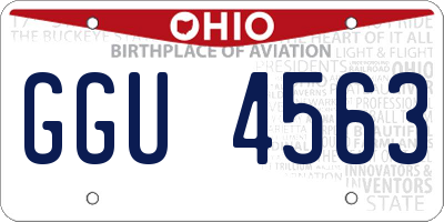 OH license plate GGU4563