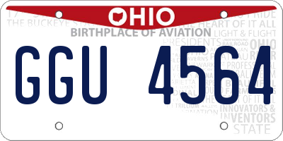 OH license plate GGU4564
