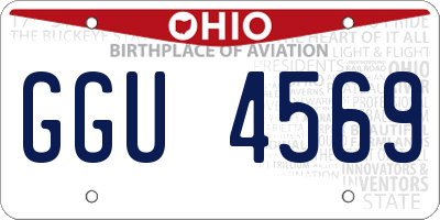 OH license plate GGU4569