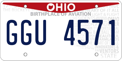 OH license plate GGU4571