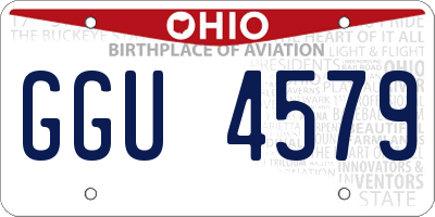 OH license plate GGU4579