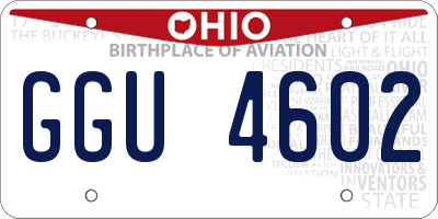 OH license plate GGU4602