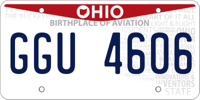 OH license plate GGU4606