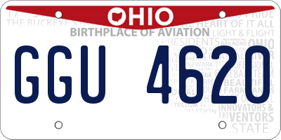 OH license plate GGU4620