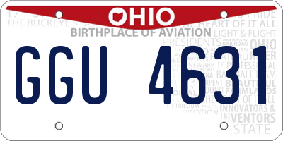 OH license plate GGU4631