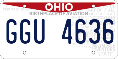 OH license plate GGU4636