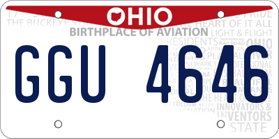 OH license plate GGU4646