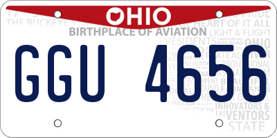 OH license plate GGU4656