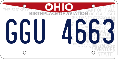 OH license plate GGU4663