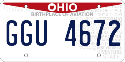 OH license plate GGU4672