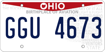 OH license plate GGU4673