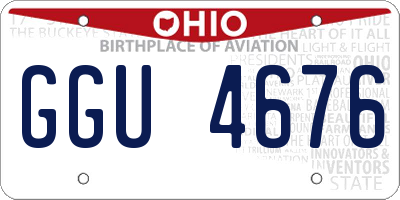 OH license plate GGU4676