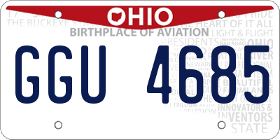 OH license plate GGU4685