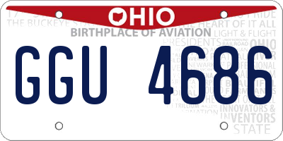 OH license plate GGU4686