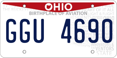 OH license plate GGU4690
