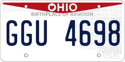 OH license plate GGU4698