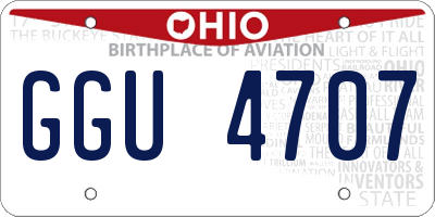 OH license plate GGU4707