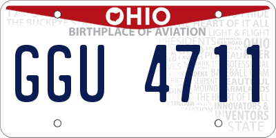 OH license plate GGU4711