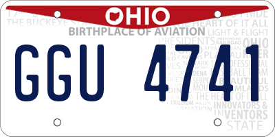 OH license plate GGU4741