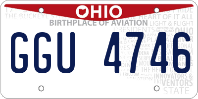 OH license plate GGU4746