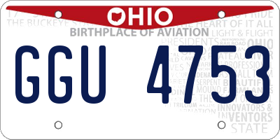 OH license plate GGU4753
