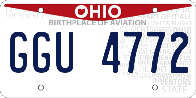 OH license plate GGU4772
