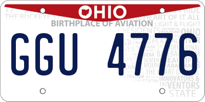 OH license plate GGU4776