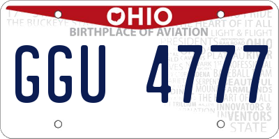 OH license plate GGU4777