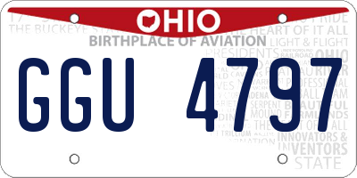 OH license plate GGU4797