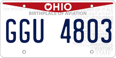 OH license plate GGU4803