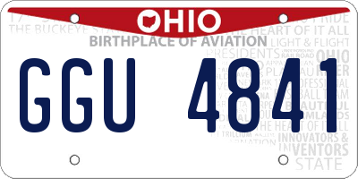 OH license plate GGU4841