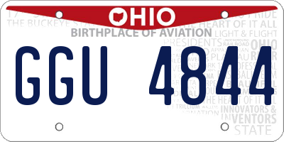 OH license plate GGU4844