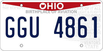 OH license plate GGU4861